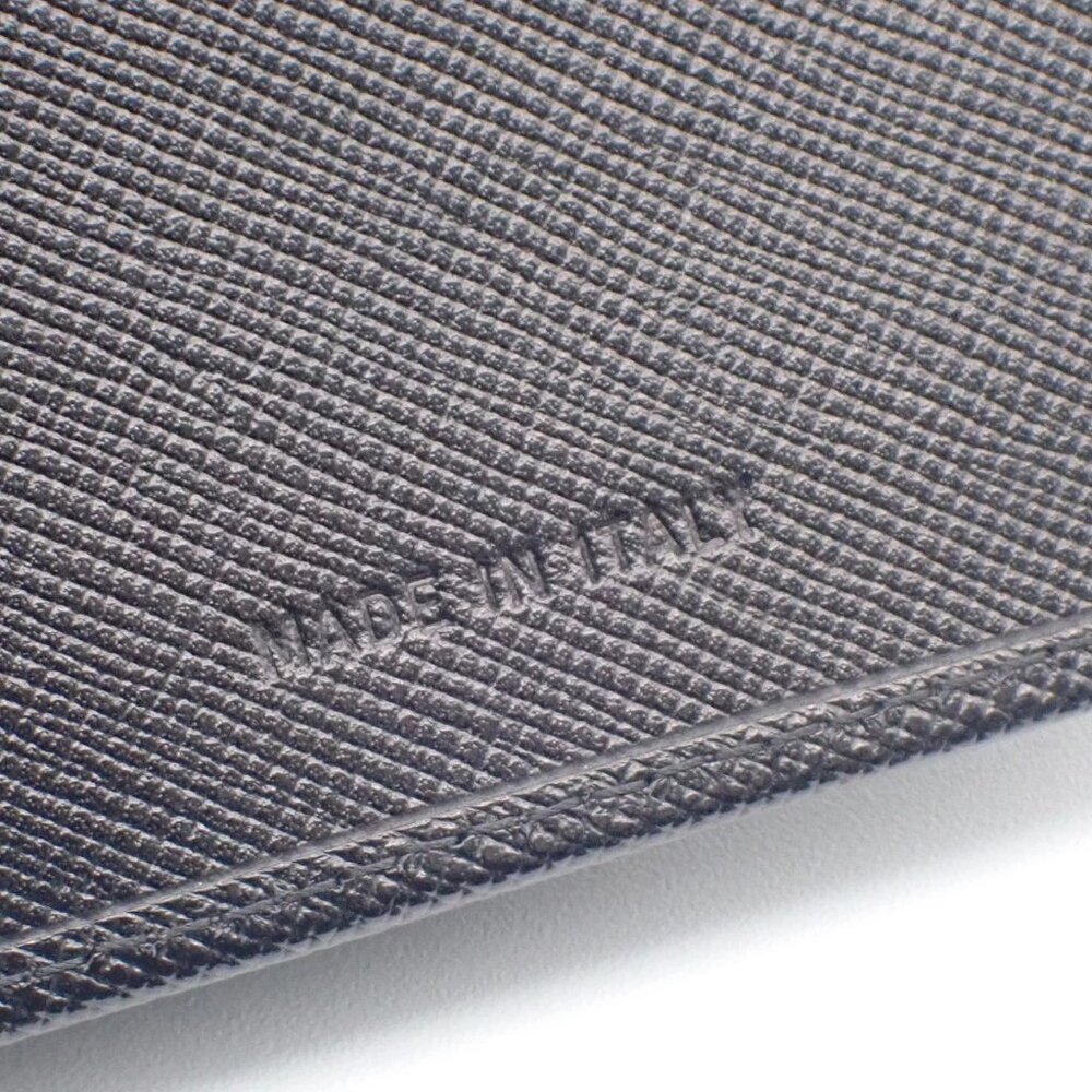PRADA Logo Compact Bifold Wallet Purse Saffiano Leather Black Italy SHW 38AA182 - Picture 9 of 15